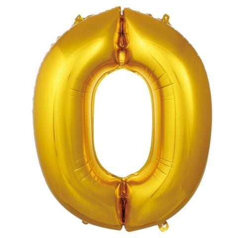 0 Rakam 34 Inc Gold Renk Balon 76 Cm 2709 Min
