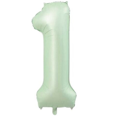 1 Rakam 34 Inc Retro Yesil Renk Balon 76 Cm 12334 Min