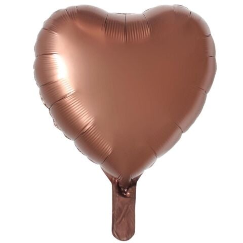 18 Inc Kalp Karamel Renk Folyo Balon 11495 Min