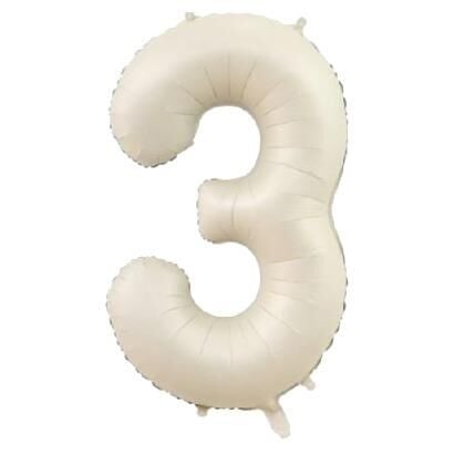 3 Rakam 34 Inc Bej Renk Balon 76 Cm 11580 Min