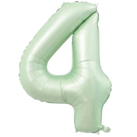 4 Rakam 34 Inc Retro Yesil Renk Balon 76 Cm 12337 Min