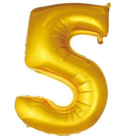 5 Rakam 34 Inc Gold Renk Balon 76 Cm 2693 Min