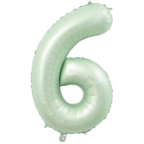 6 Rakam 34 Inc Retro Yesil Renk Balon 76 Cm 12340 Min