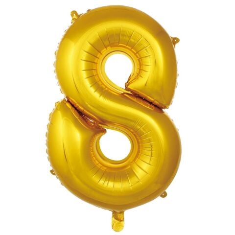 8 Rakam 34 Inc Gold Renk Balon 76 Cm 2699 Min