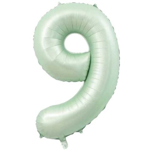 9 Rakam 34 Inc Retro Yesil Renk Balon 76 Cm 12343 Min