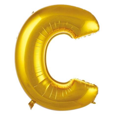 C Harf 34 Inc Gold Renk Balon 76 Cm 2644 Min