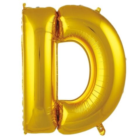 D Harf 34 Inc Gold Renk Balon 76 Cm 2646 Min