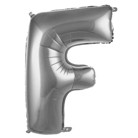 F Harf 34 Inc Gumus Renk Balon 76 Cm 2651 Min