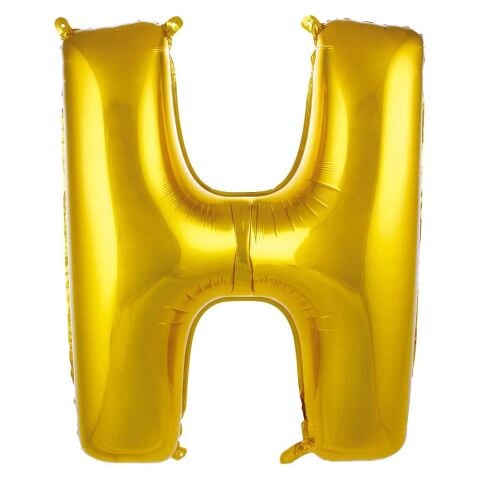 H Harf 34 Inc Gold Renk Balon 76 Cm 2654 Min