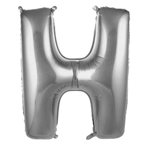 H Harf 34 Inc Gumus Renk Balon 76 Cm 2655 Min