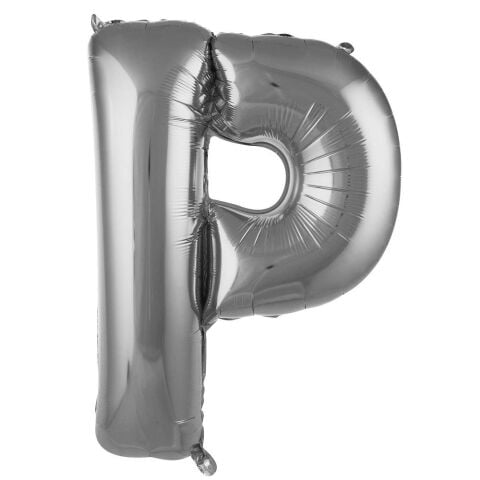 P Harf 34 Inc Gumus Renk Balon 76 Cm 2669 Min