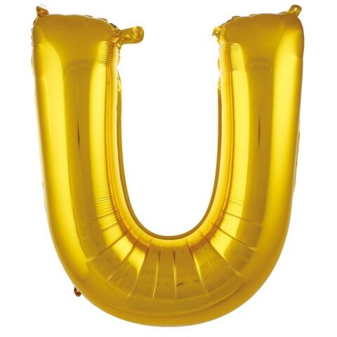 U Harf 34 Inc Gold Renk Balon 76 Cm 2676 Min