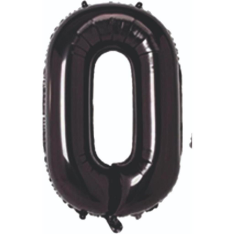 0 Rakam 34 Inc Siyah Renk Balon 76 Cm 8471 Min