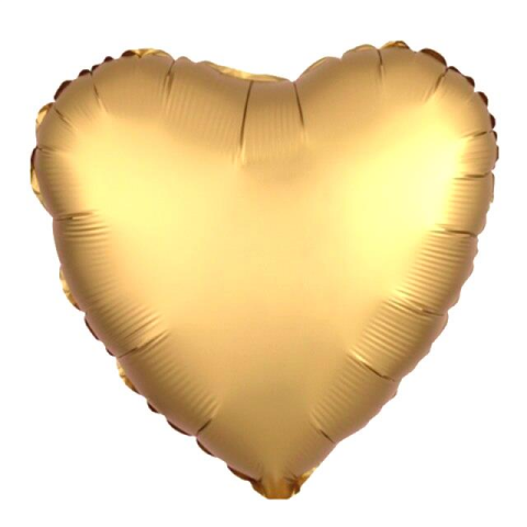 18 Inc Kalp Gold Renk Folyo Balon 10580 Min