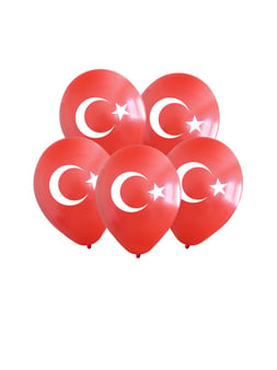 Turk Bayragi Ay Yildiz Baskili Balon K E A981