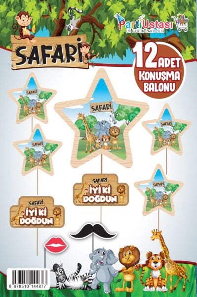 Konusma Balonu Set 12 Li Safari 398 Min