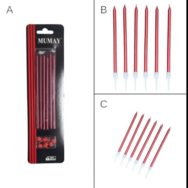 Mum 15 Cm 6 Li Kirmizi 1102 Min