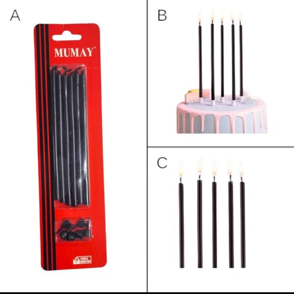Mum 15 Cm 6 Li Siyah 1121 Min