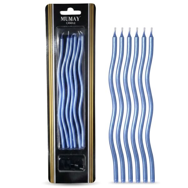 Mum 16 Cm 6 Li Burgulu Mavi 2472 Min
