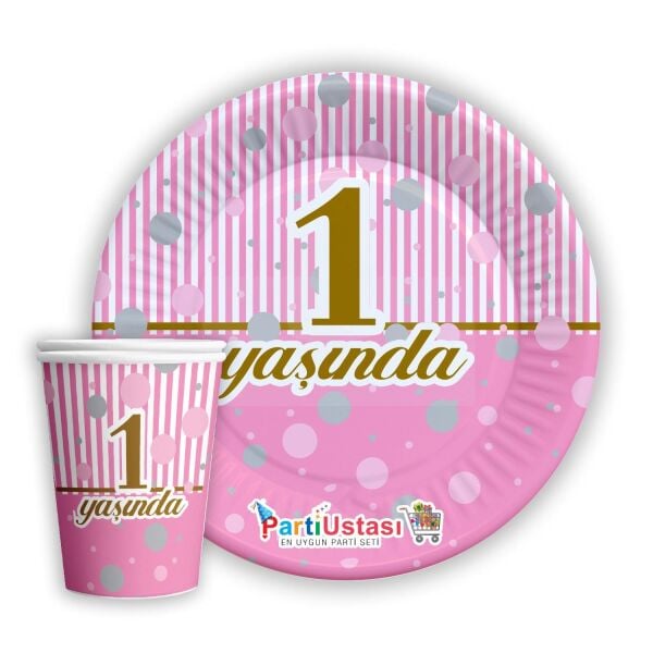 Tabak Bardak 1 Yas Pembe 45 Min