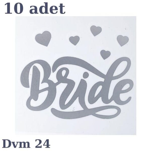 Dovme Bride Gumus Kalp No 24 710 Min
