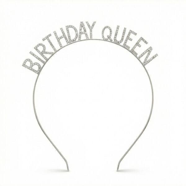 Tac Tasli Metal Birthday Queen Gumus 2882 Min