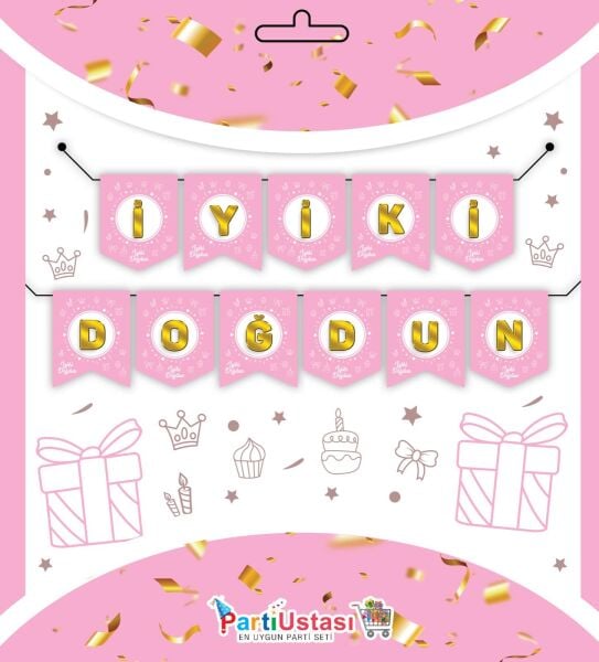 Yazi Zarf Banner Pembe 313 Min