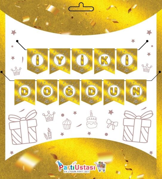 Yazi Zarf Banner Soft Gold 282 Min