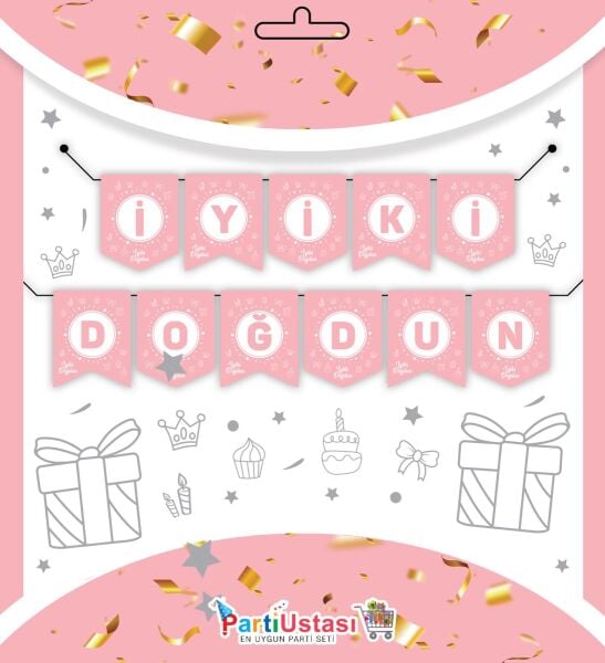 Yazi Zarf Banner Soft Pembe 281 Min